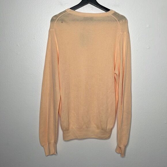 CANAL Mens Sz 56 Peach Lightweight Pullover Sweater Cotton Crewneck Sz 56 - Picture 2 of 10